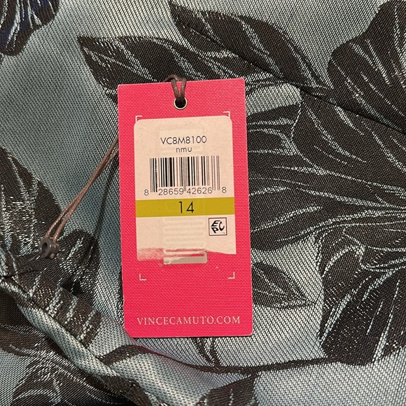 Vince Camuto NWT Blue/Black Floral cocktail Dress Sz14 appropriate for all event - Picture 11 of 11